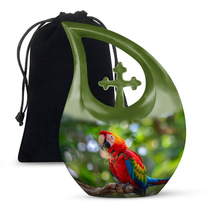 Personalized Bird Memorial Urn for Human Ashes - 10-inch, 200 cu in - Yatskia