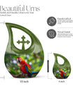 Macaw Parrot-themed urn, Large 10-inch Aluminium