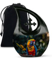 Macaw Parrot Cross Drop design urn
