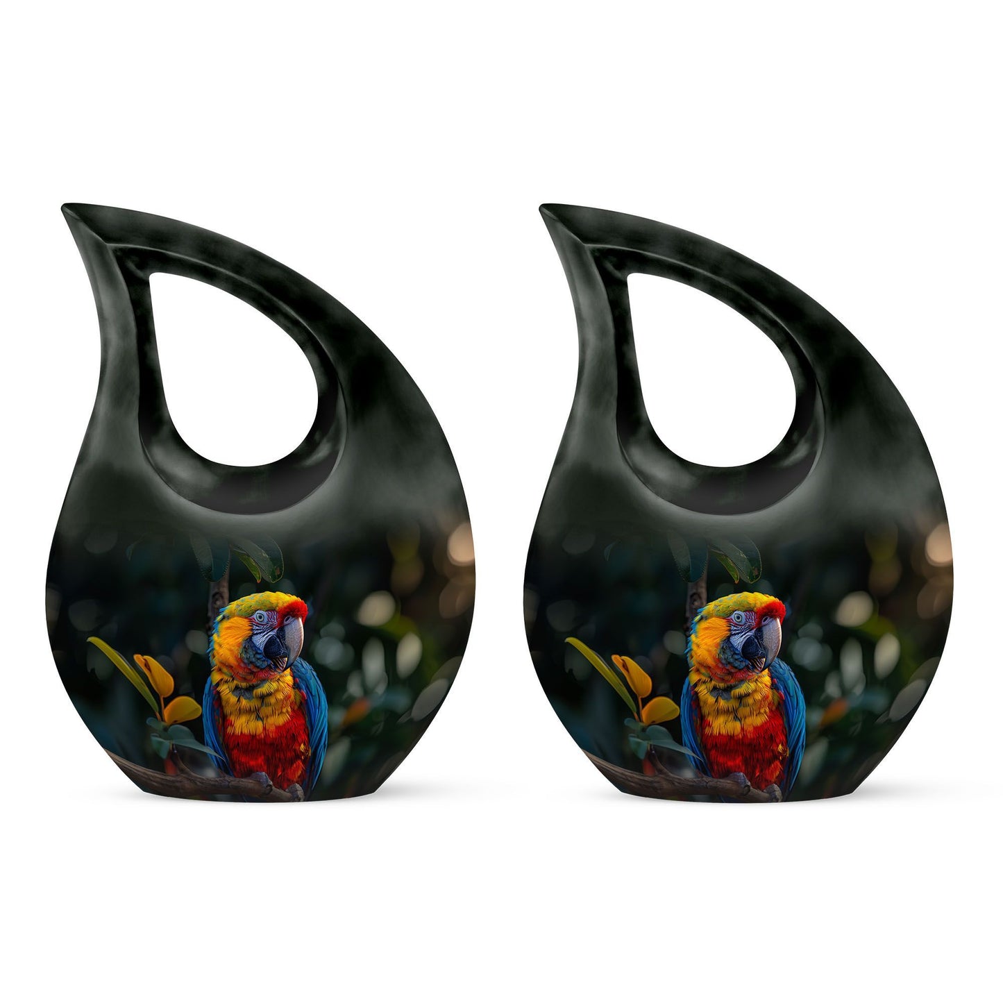Macaw Parrot Cross Drop design urn