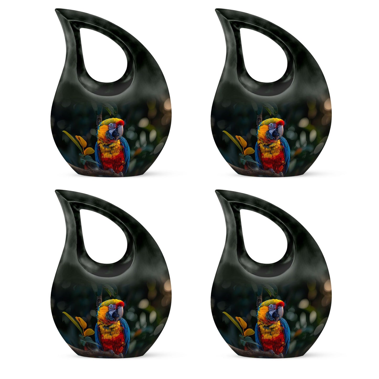 Macaw Parrot Cross Drop design urn