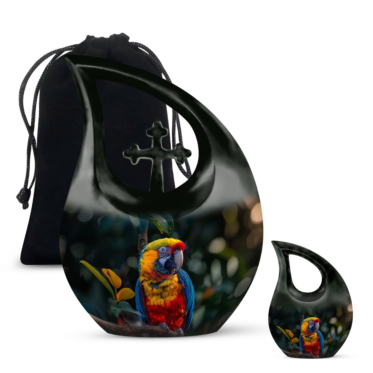 Personalized Bird Memorial Urn for Human Ashes - 10-inch, 200 cu in - Yatskia