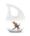 10 inch Cross Drop Macaw Parrot Urn, customizable medium 