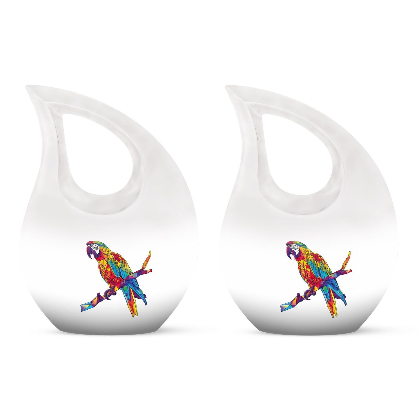 10 inch Cross Drop Macaw Parrot Urn, customizable medium 