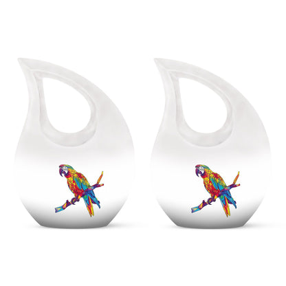 10 inch Cross Drop Macaw Parrot Urn, customizable medium 