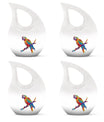 10 inch Cross Drop Macaw Parrot Urn, customizable medium 