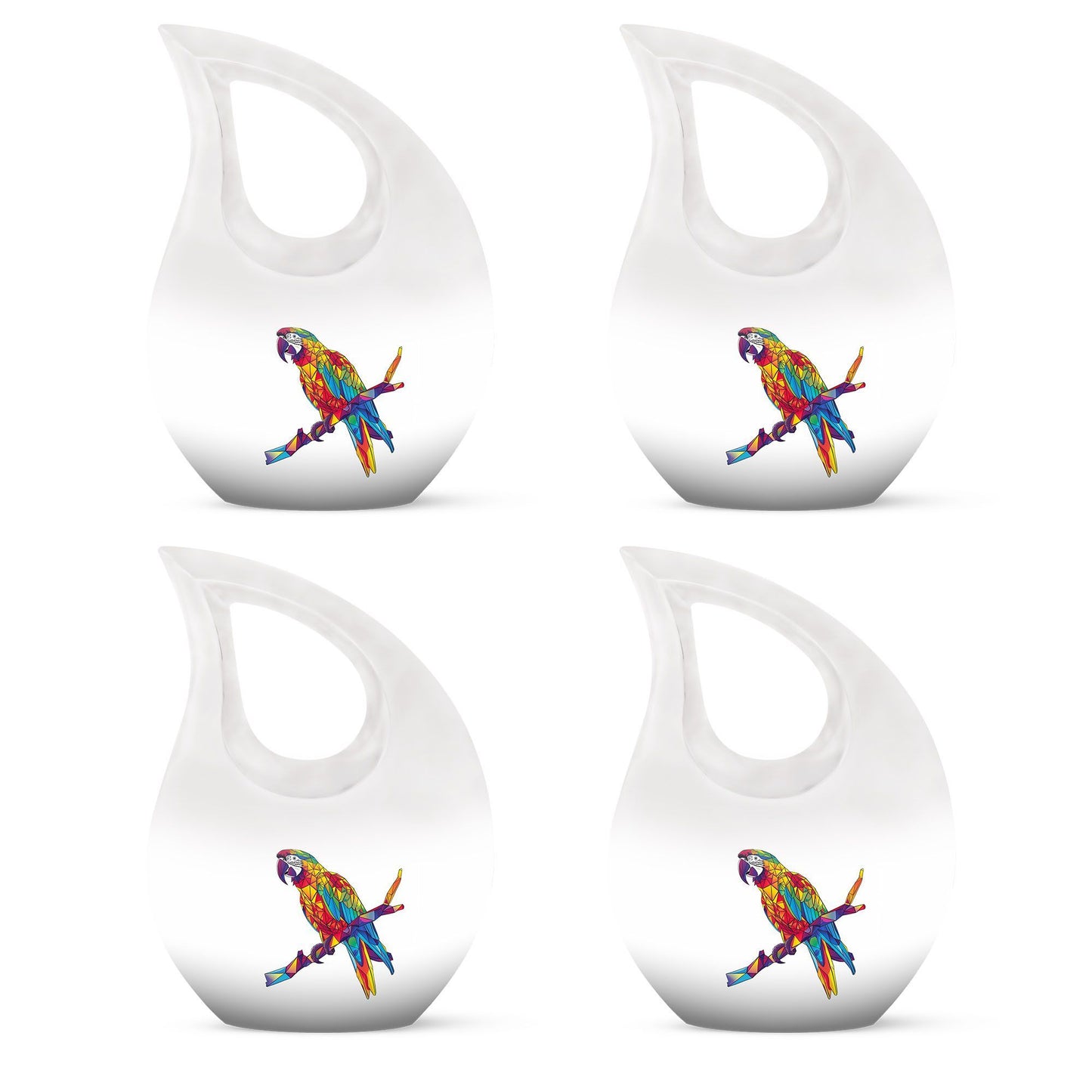 10 inch Cross Drop Macaw Parrot Urn, customizable medium 