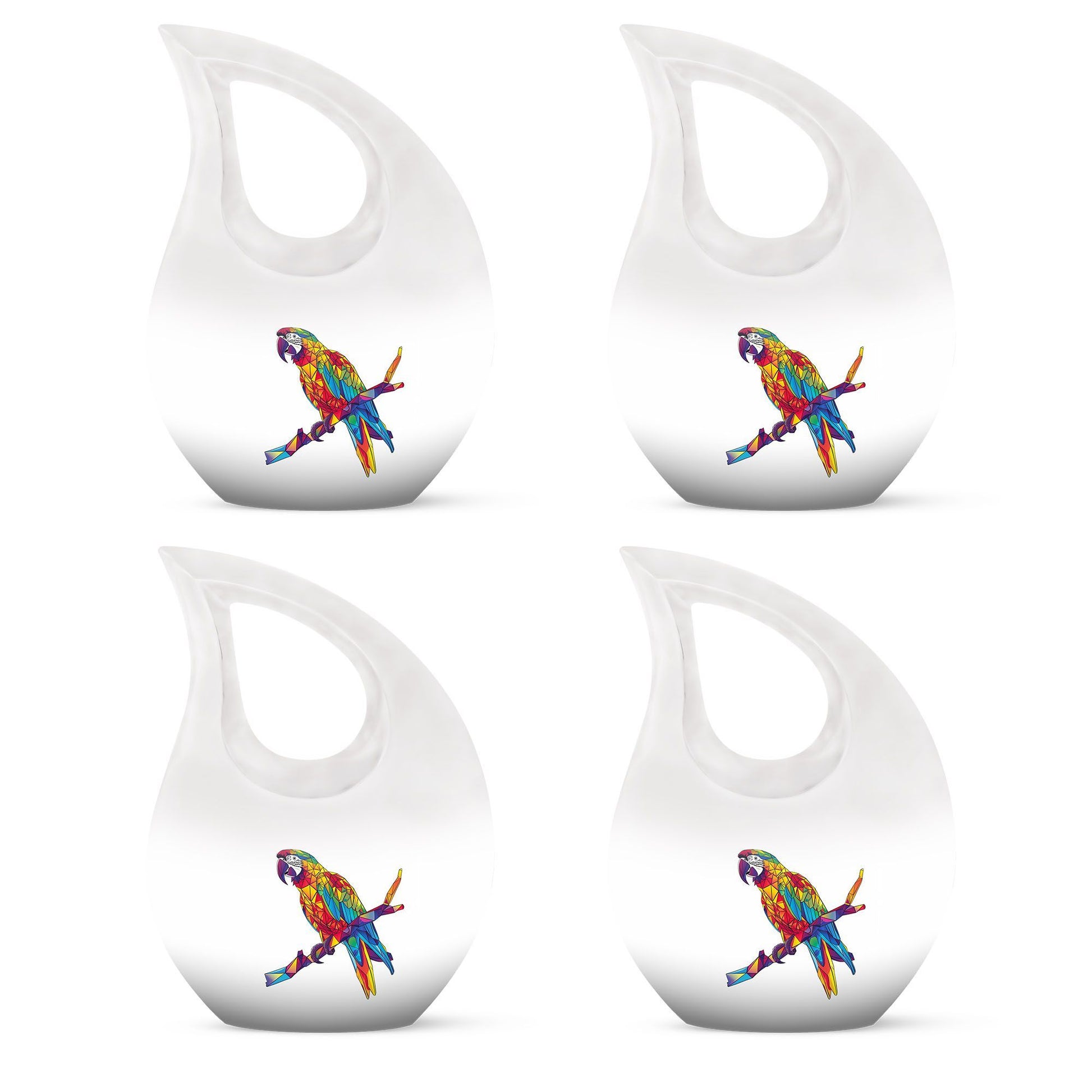 10 inch Cross Drop Macaw Parrot Urn, customizable medium 