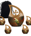 Macaw Parrot double urn for human ashes urn for females