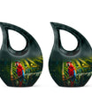 Large 10 inch Macaw Parrot Cross Drop Design Urn  