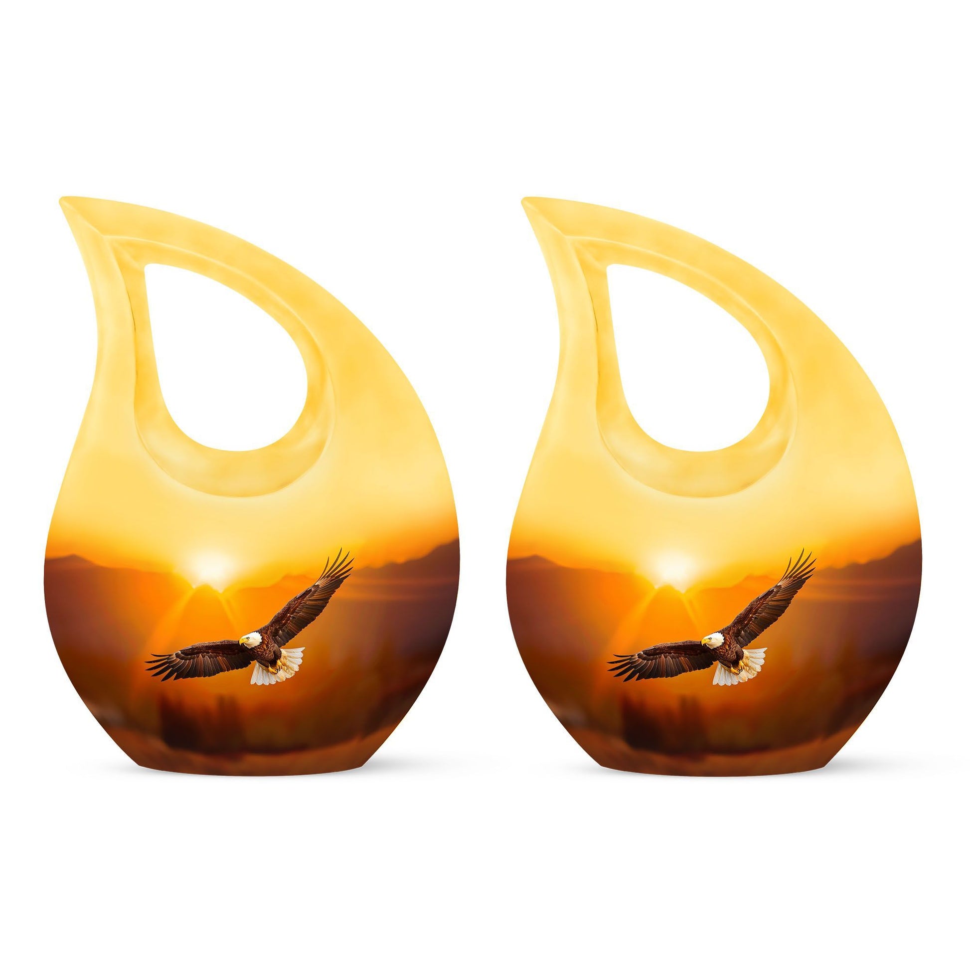 Eagle themed Medium Size Cross Drop memorial urn 