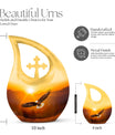 Eagle themed Medium Size Cross Drop memorial urn 