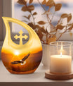 Eagle themed Medium Size Cross Drop memorial urn 