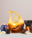Eagle themed Medium Size Cross Drop memorial urn 