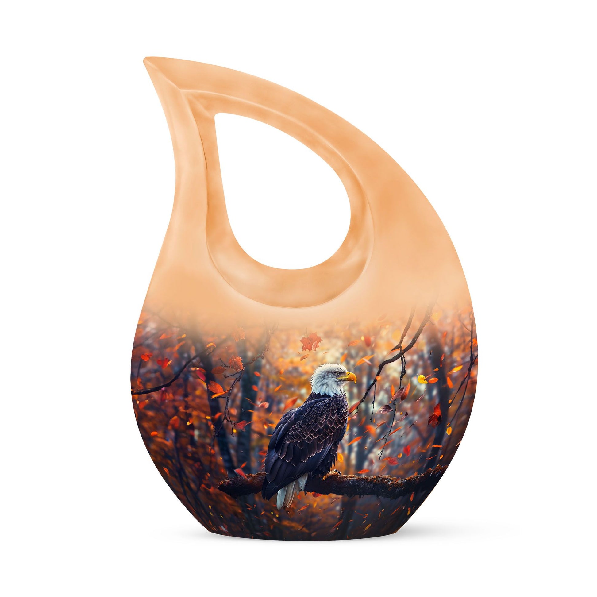 10-inch Eagle Urn with Cross Drop design, extra large