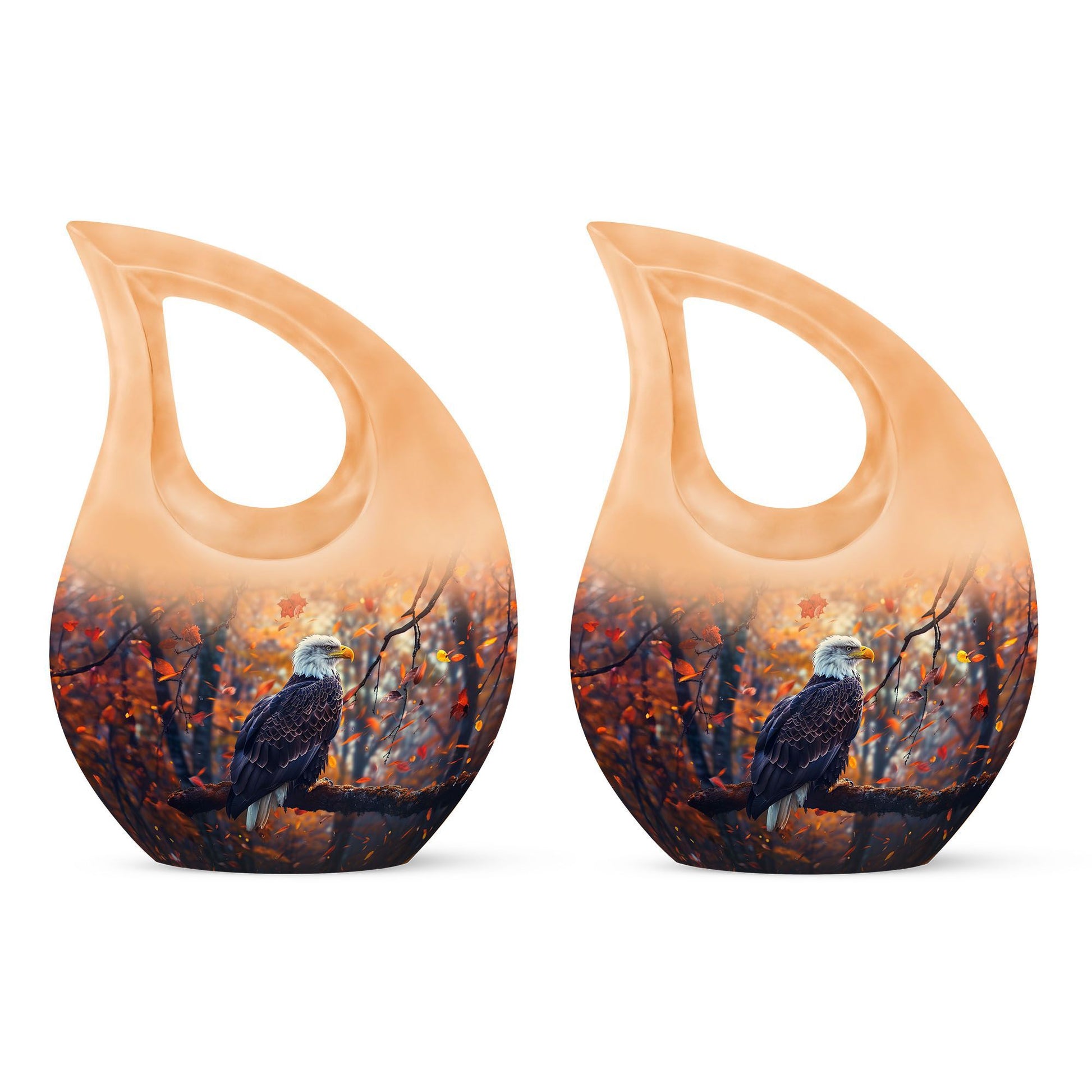 10-inch Eagle Urn with Cross Drop design, extra large