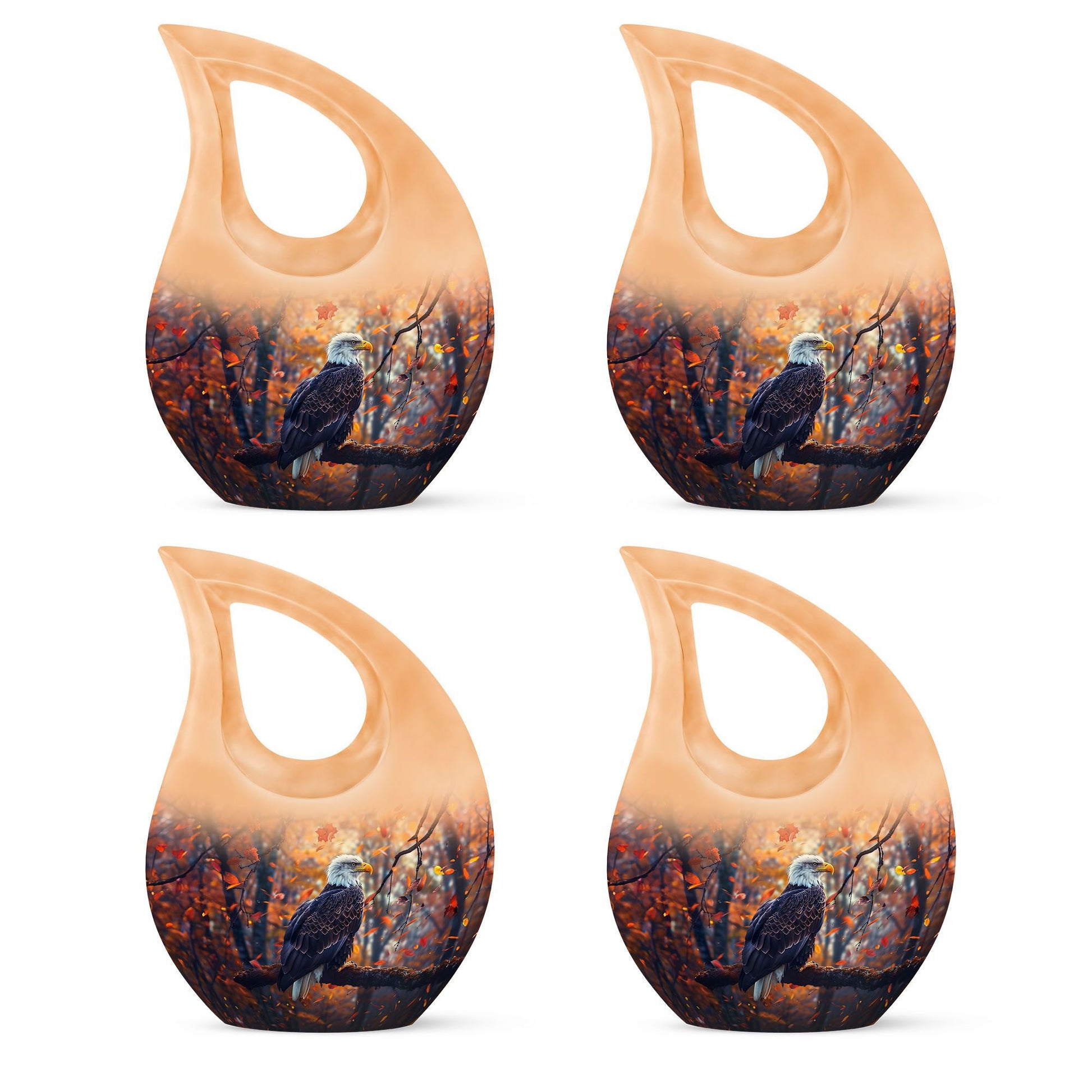 10-inch Eagle Urn with Cross Drop design, extra large