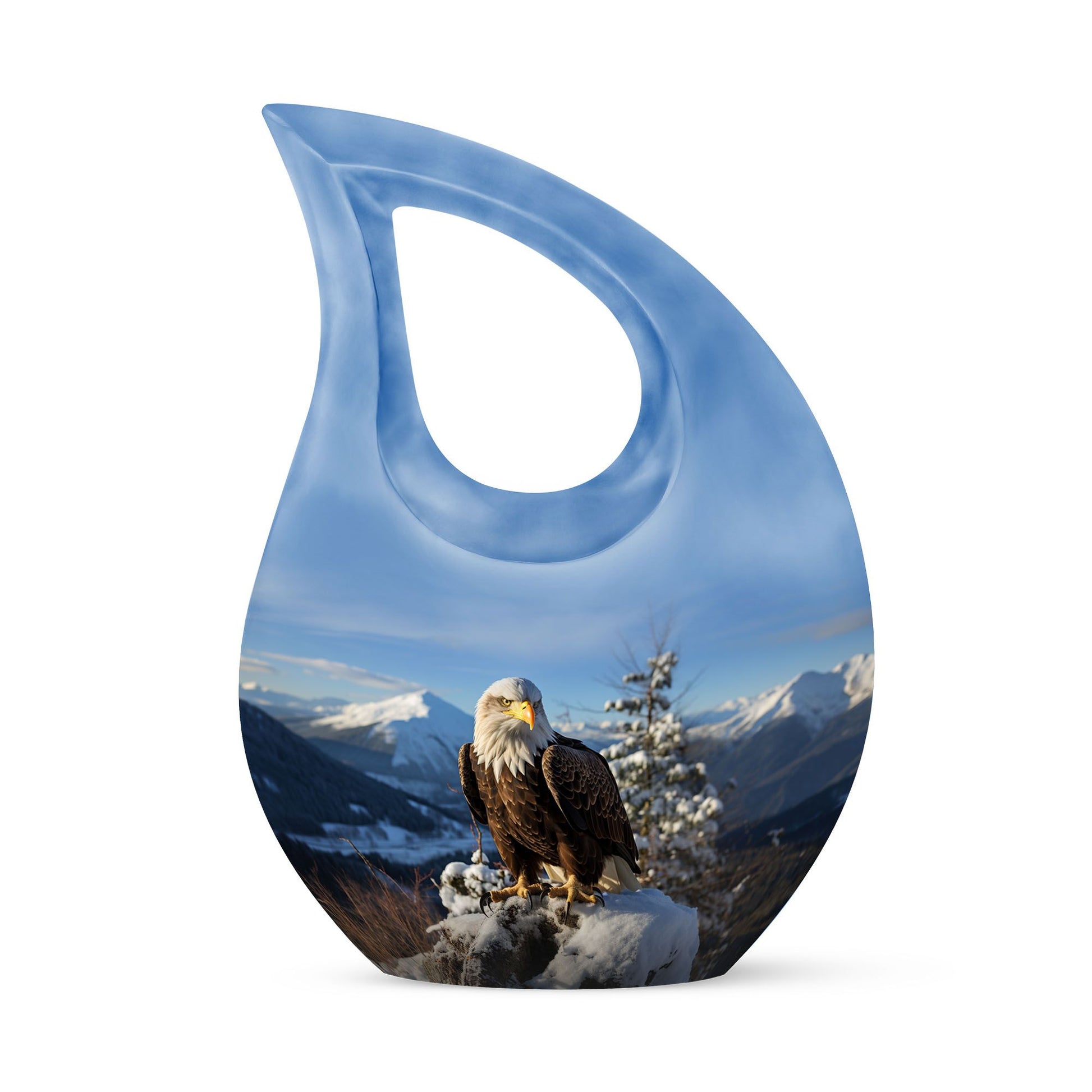 10 inch Eagle Urn with Cross Drop design, extra large 