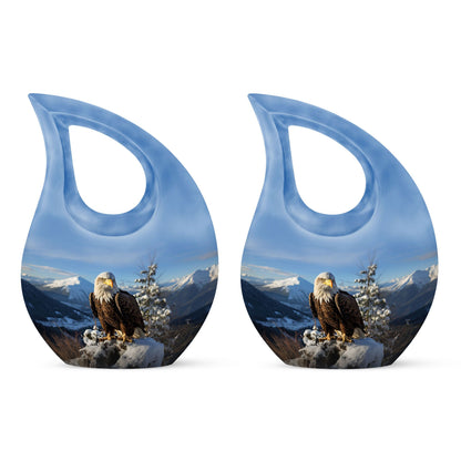 10 inch Eagle Urn with Cross Drop design, extra large 