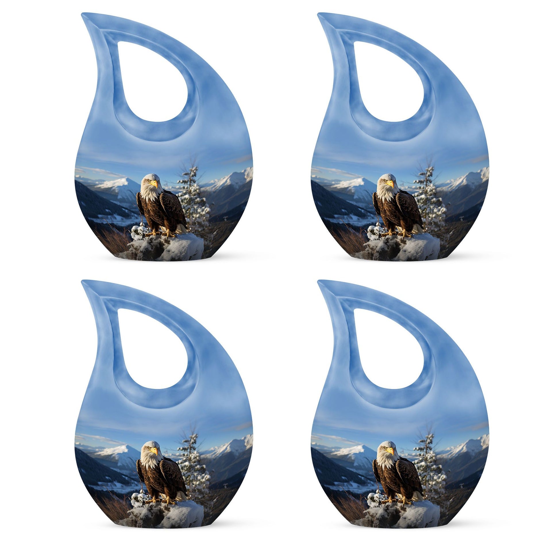 10 inch Eagle Urn with Cross Drop design, extra large 