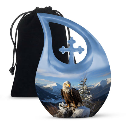 Personalized Eagle Keepsake Urn for Human Ashes - 10-inch, 200 cu in - Yatskia