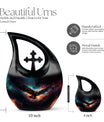 10 inch Eagle Urn, miniature cross drop design