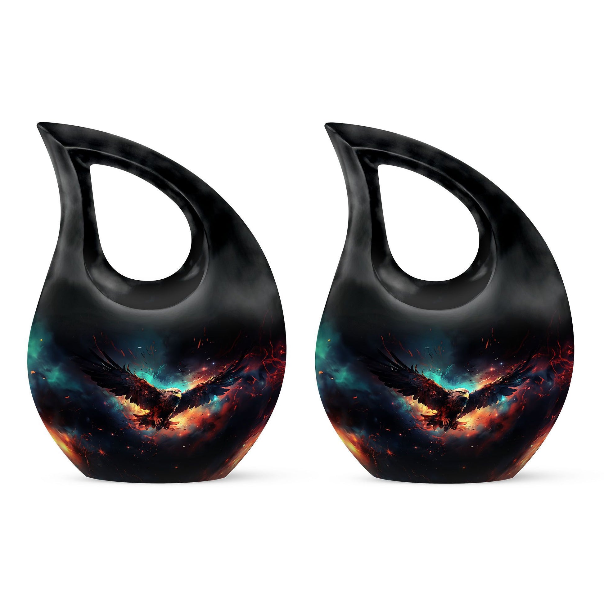 10-inch Eagle Urn featuring Cross Drop design, made 