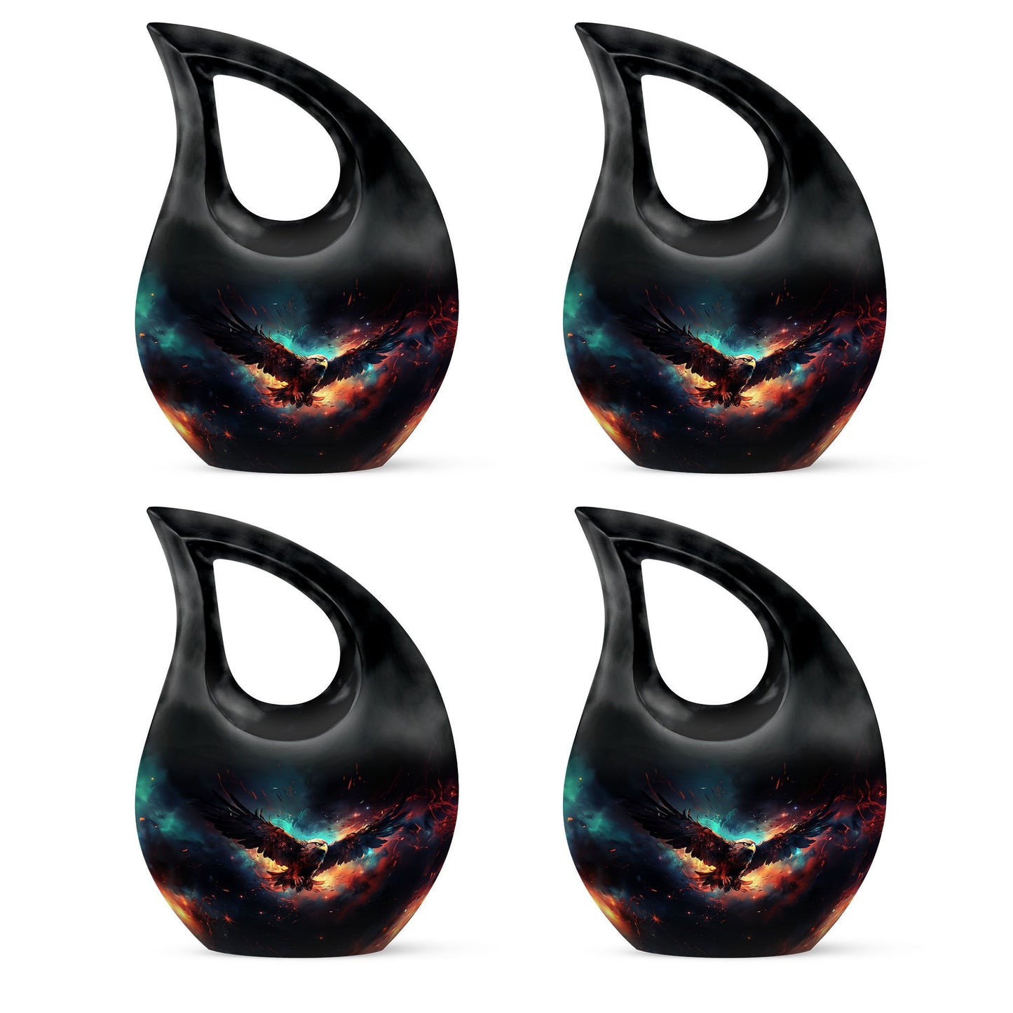 10-inch Eagle Urn featuring Cross Drop design, made 
