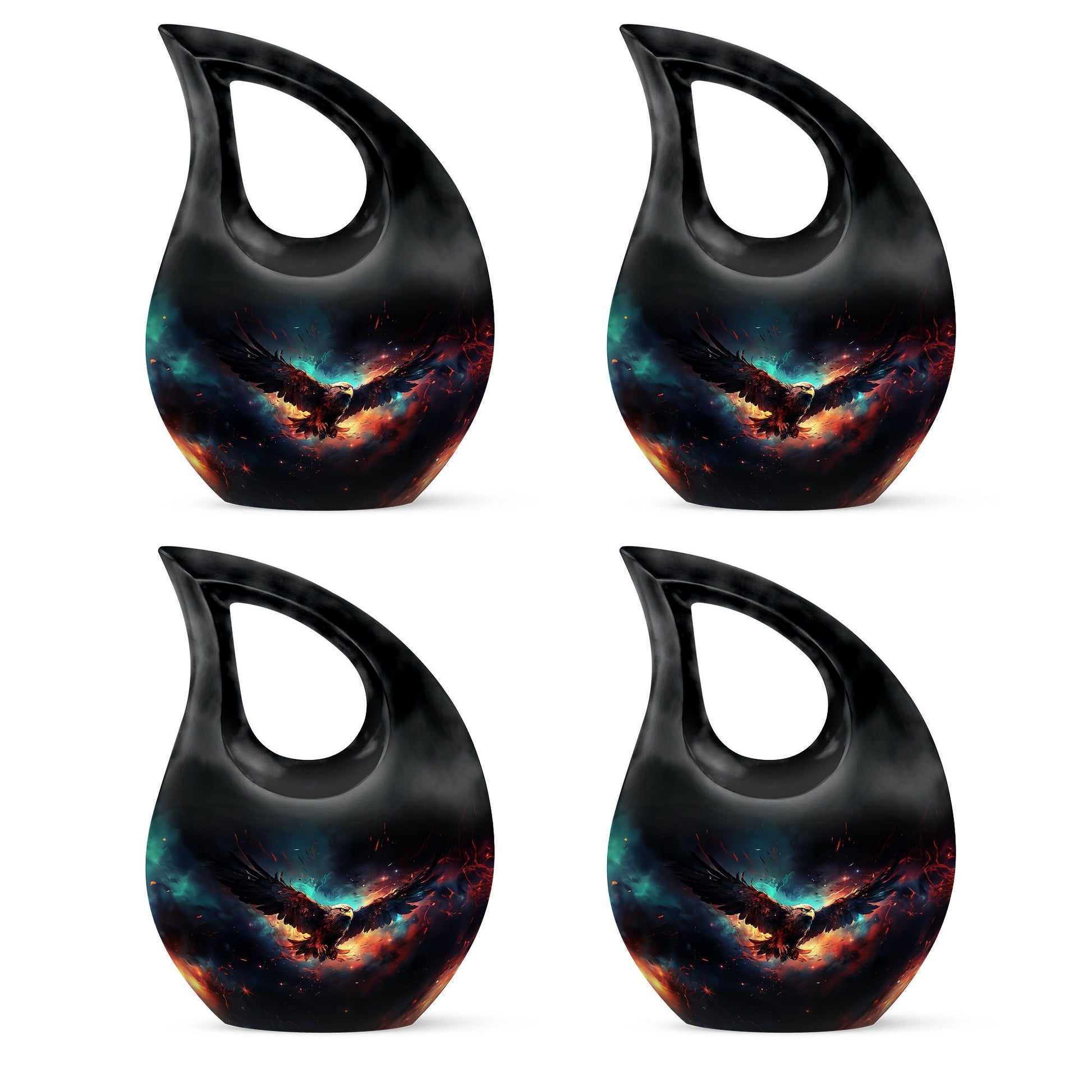 10-inch Eagle Urn featuring Cross Drop design, made 