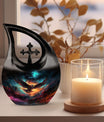 10-inch Eagle Urn featuring Cross Drop design, made 