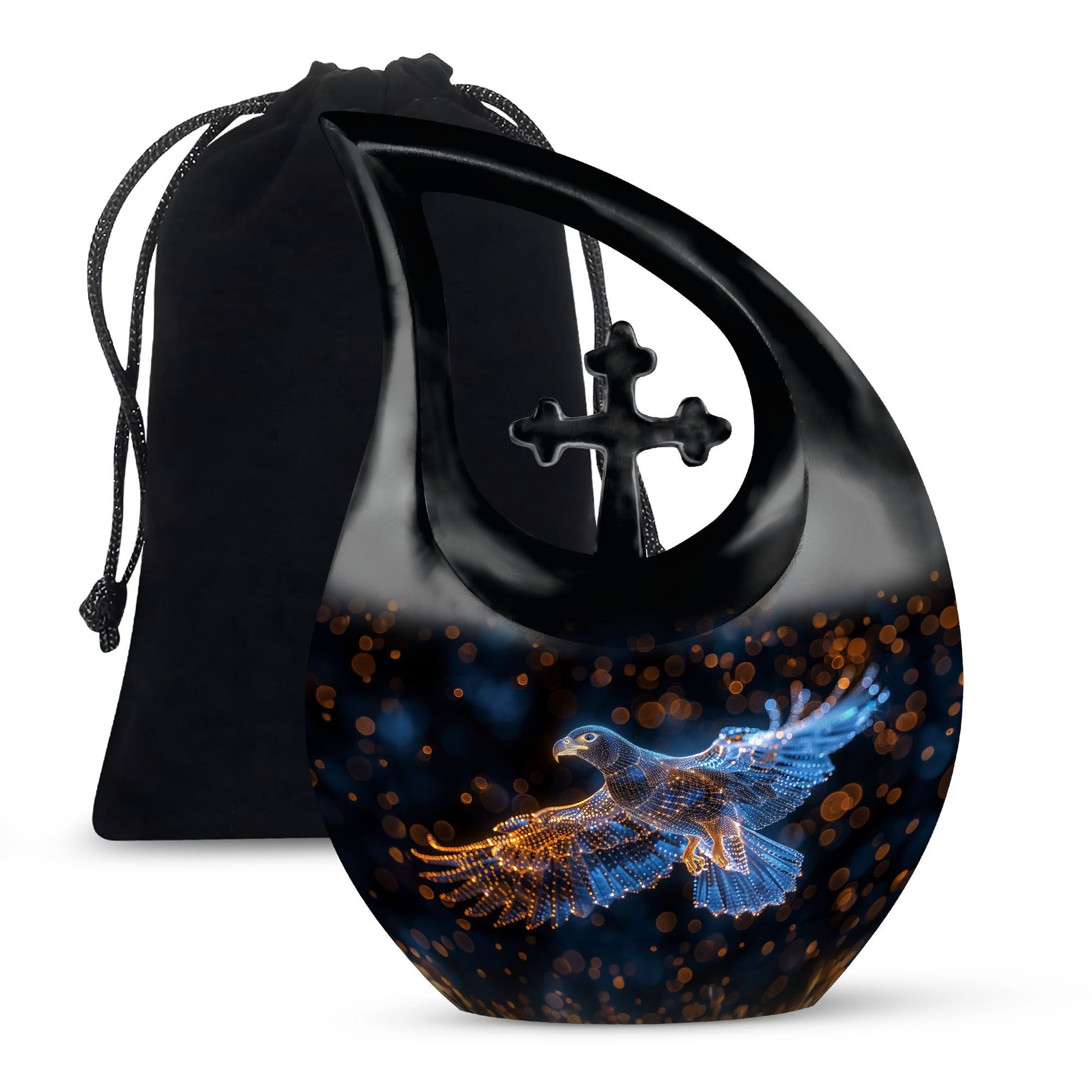 Eagle Cremation Burial Urn for Men - Unique Elegant Urn for Human Ashes