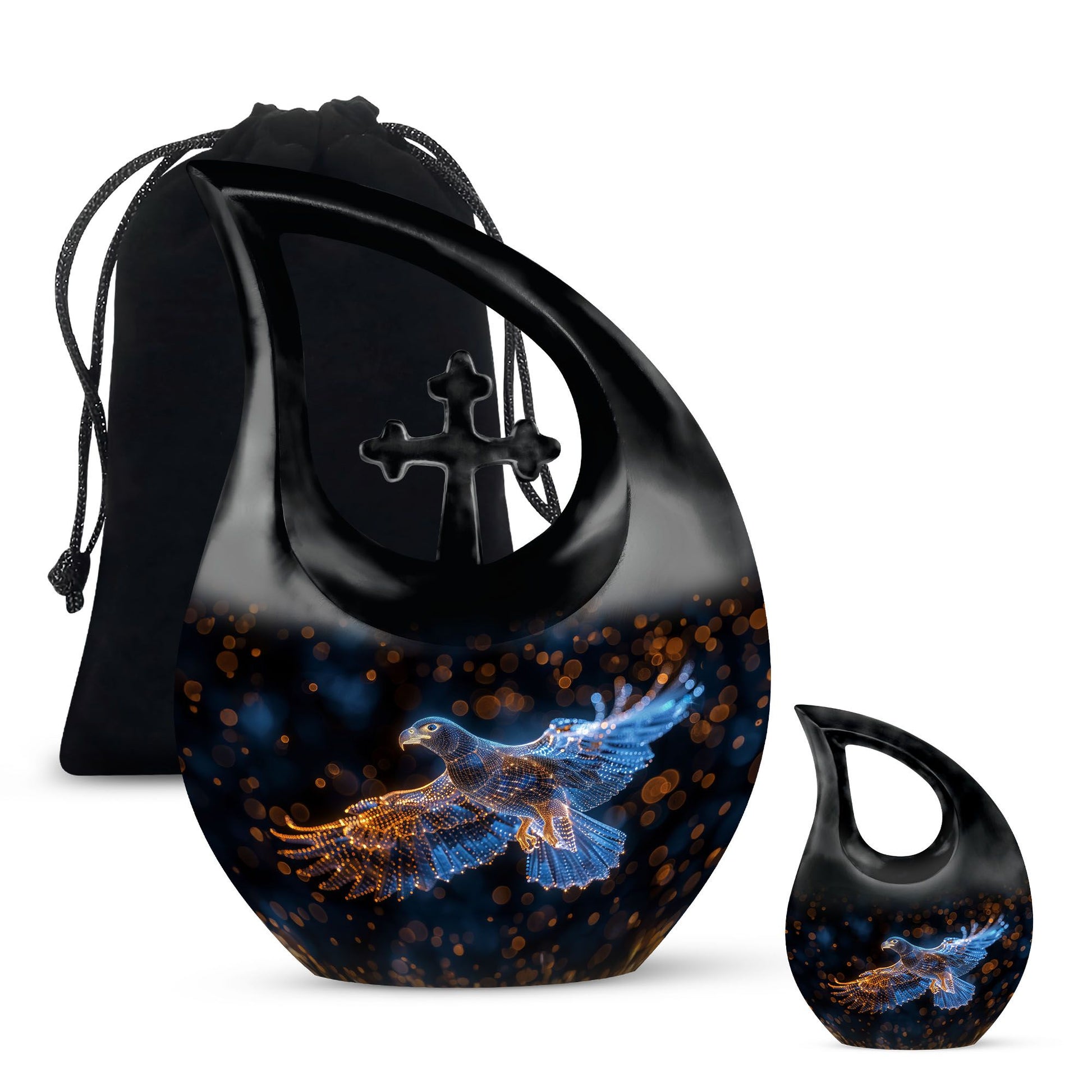 Eagle Cremation Burial Urn for Men - Unique Elegant Urn for Human Ashes
