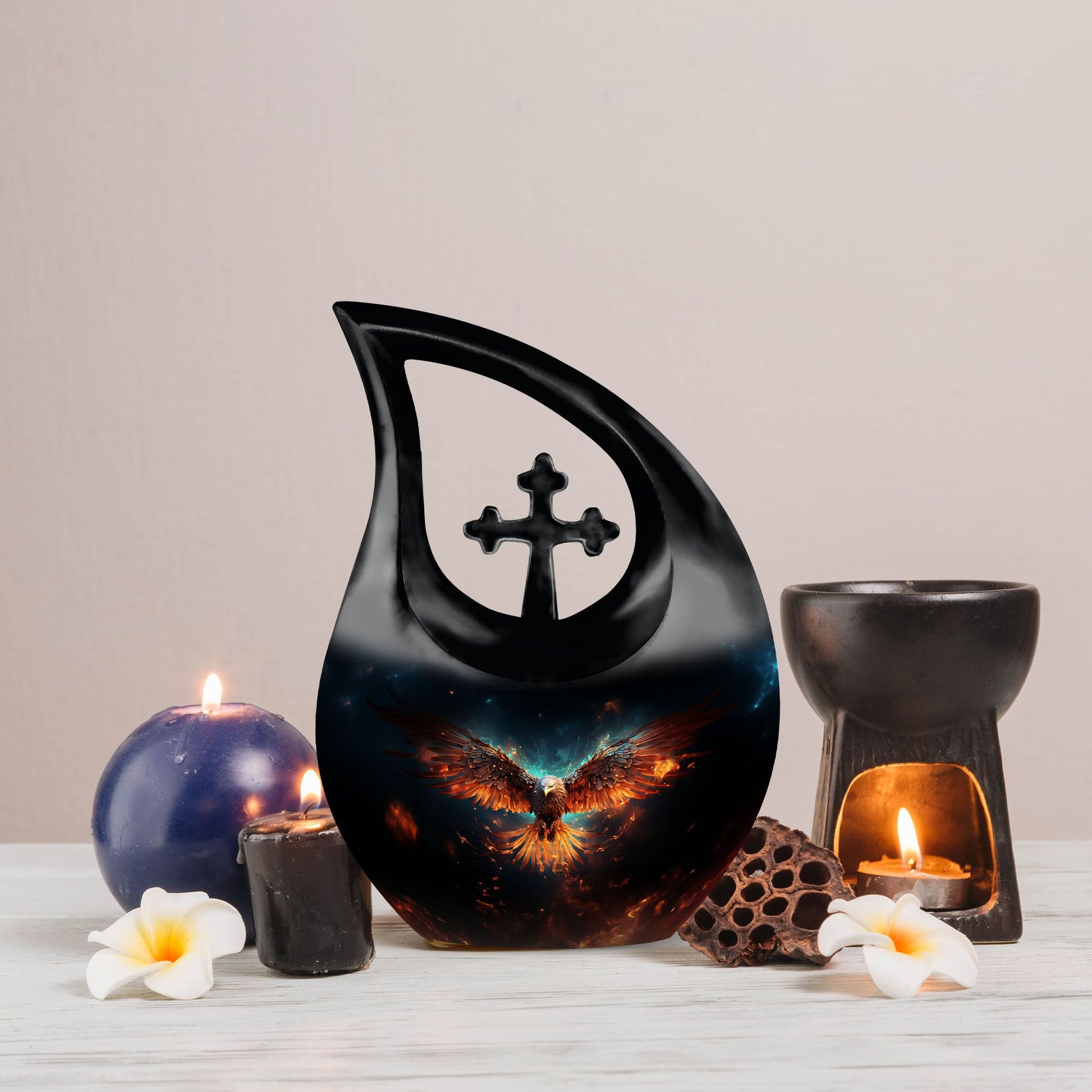 Large Cross Drop Eagle Urn  keepsake cremation urn