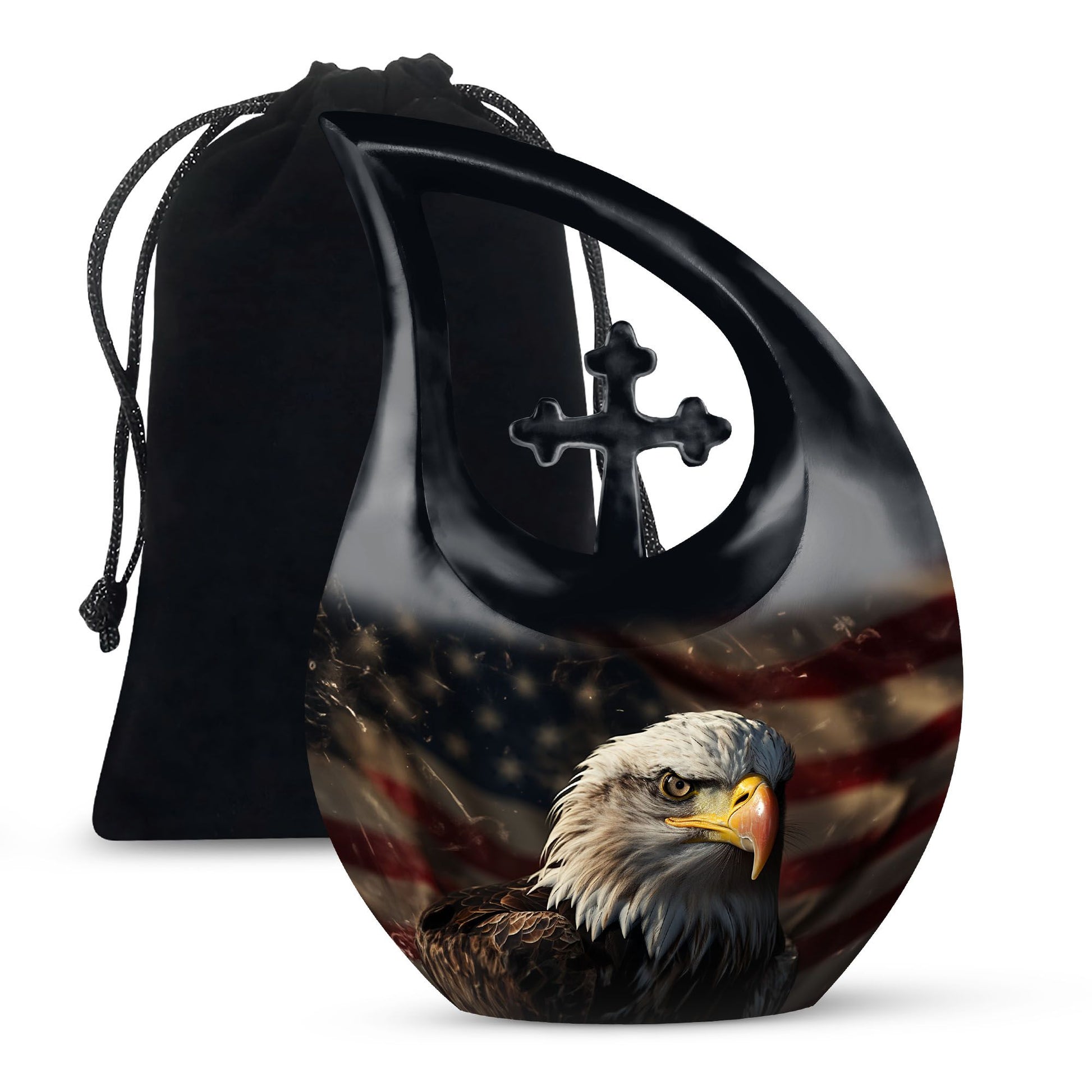 Eagle Theme Large Urn 10 Inch