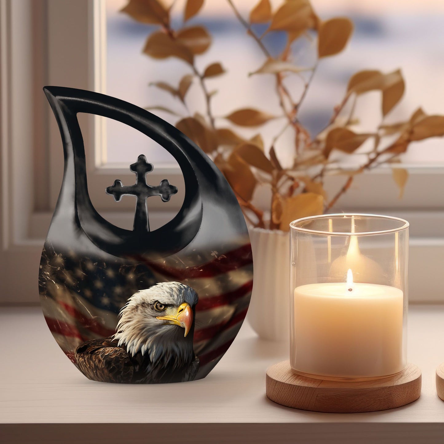  Cross Drop design Personalized Urn for Ashes, 