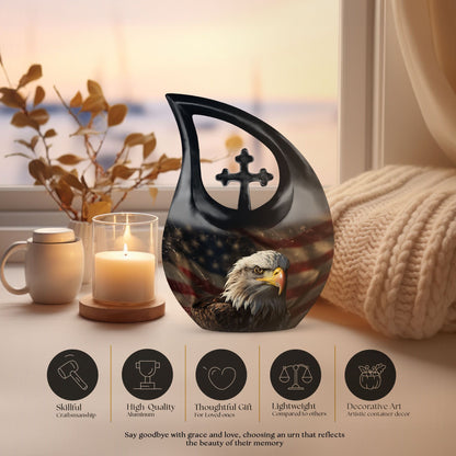  Cross Drop design Personalized Urn for Ashes, 