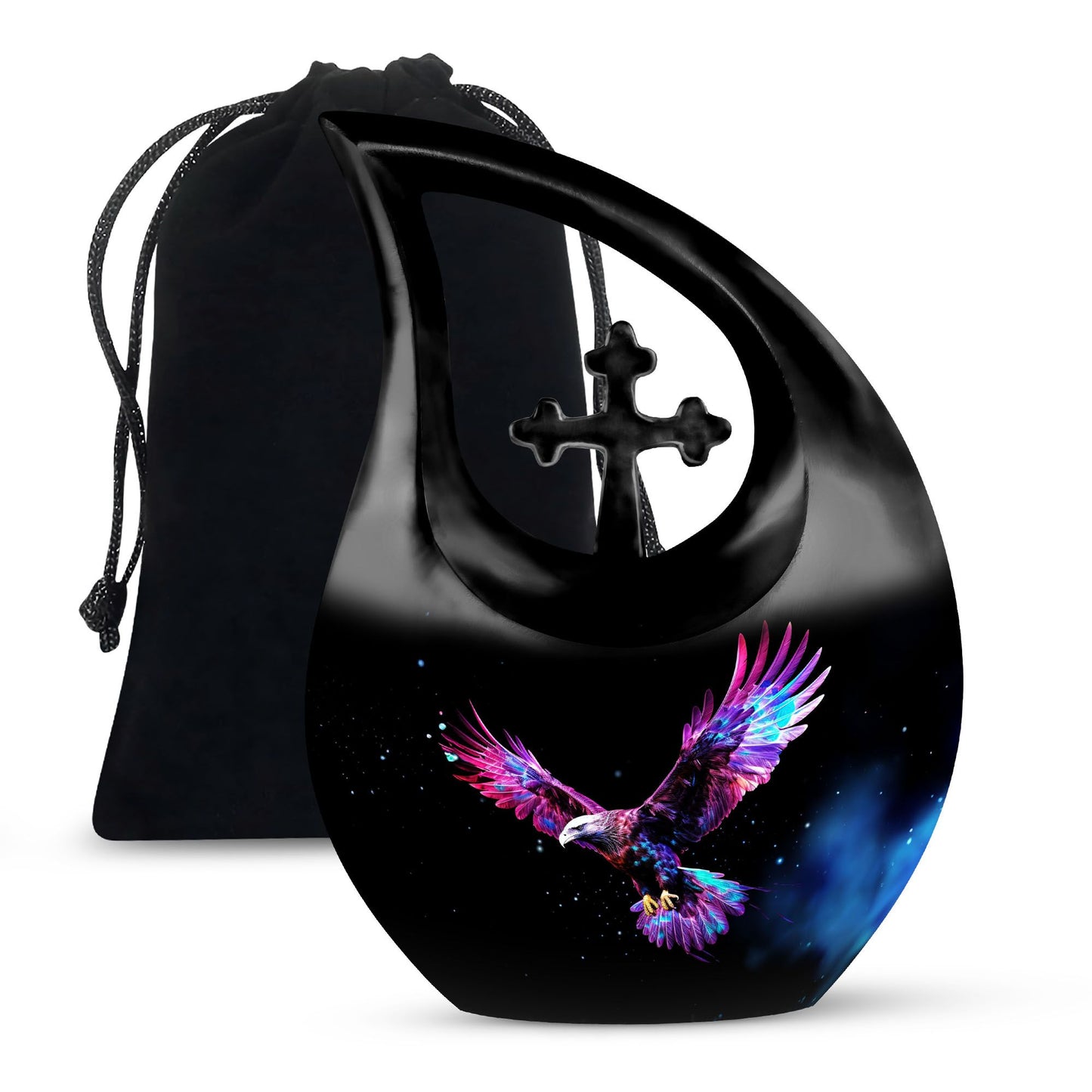 Personalized Eagle Cremation Urn for Men - 10-inch, 200 cu in - Yatskia