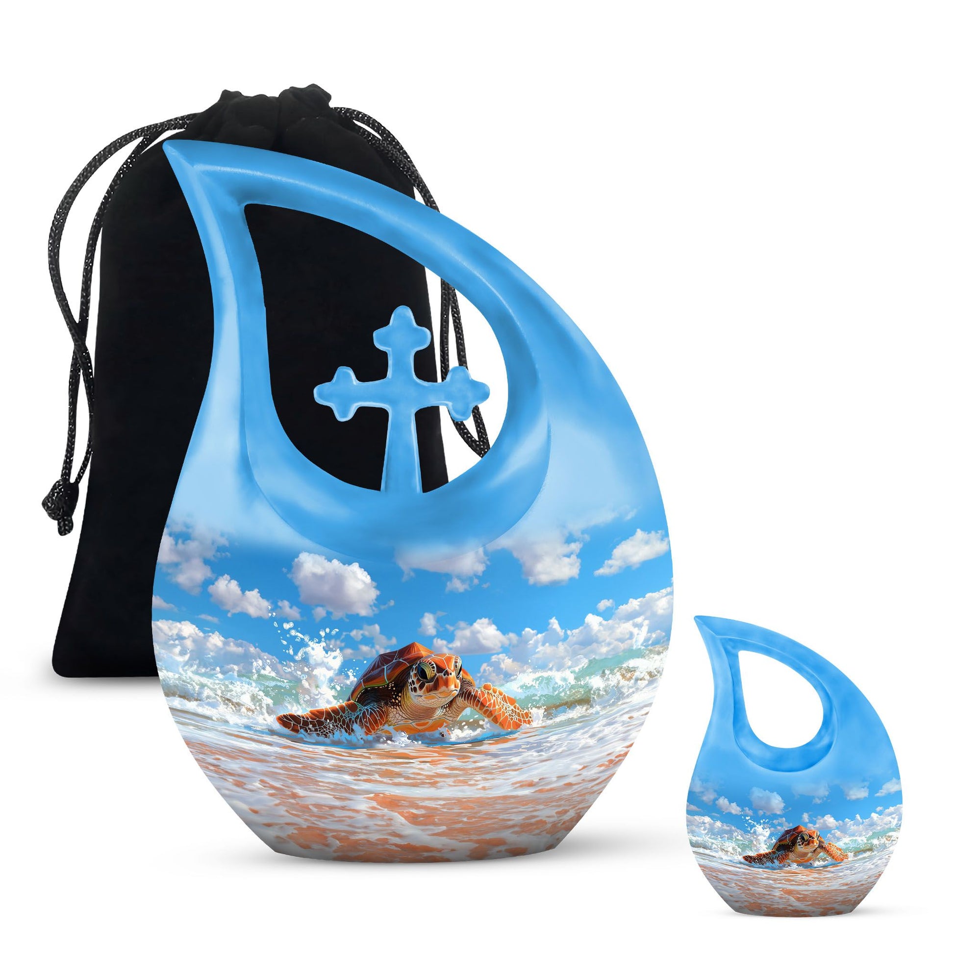 Turtle Urn for Ashes keepsake - Ocean Cremation Urns For Adults Humans