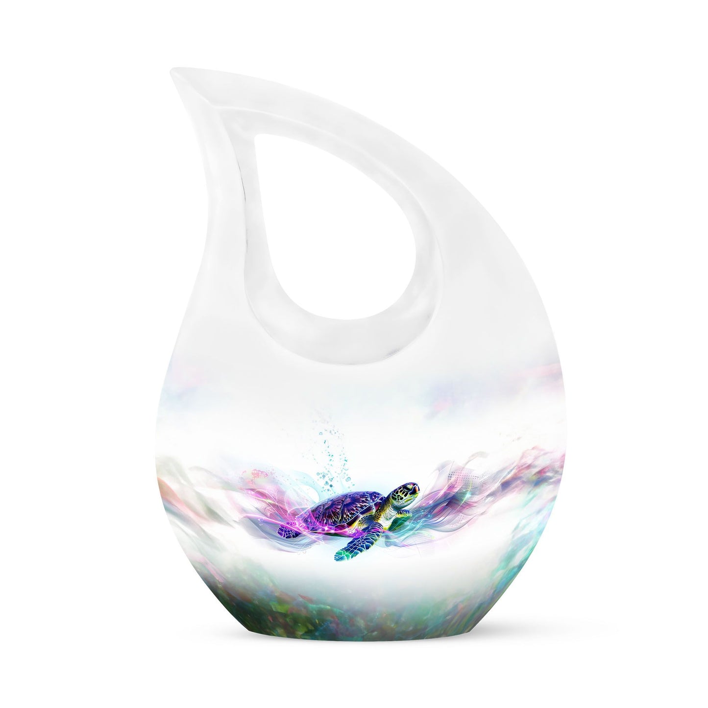 10-inch Turtle Urn, Cross Drop design, 