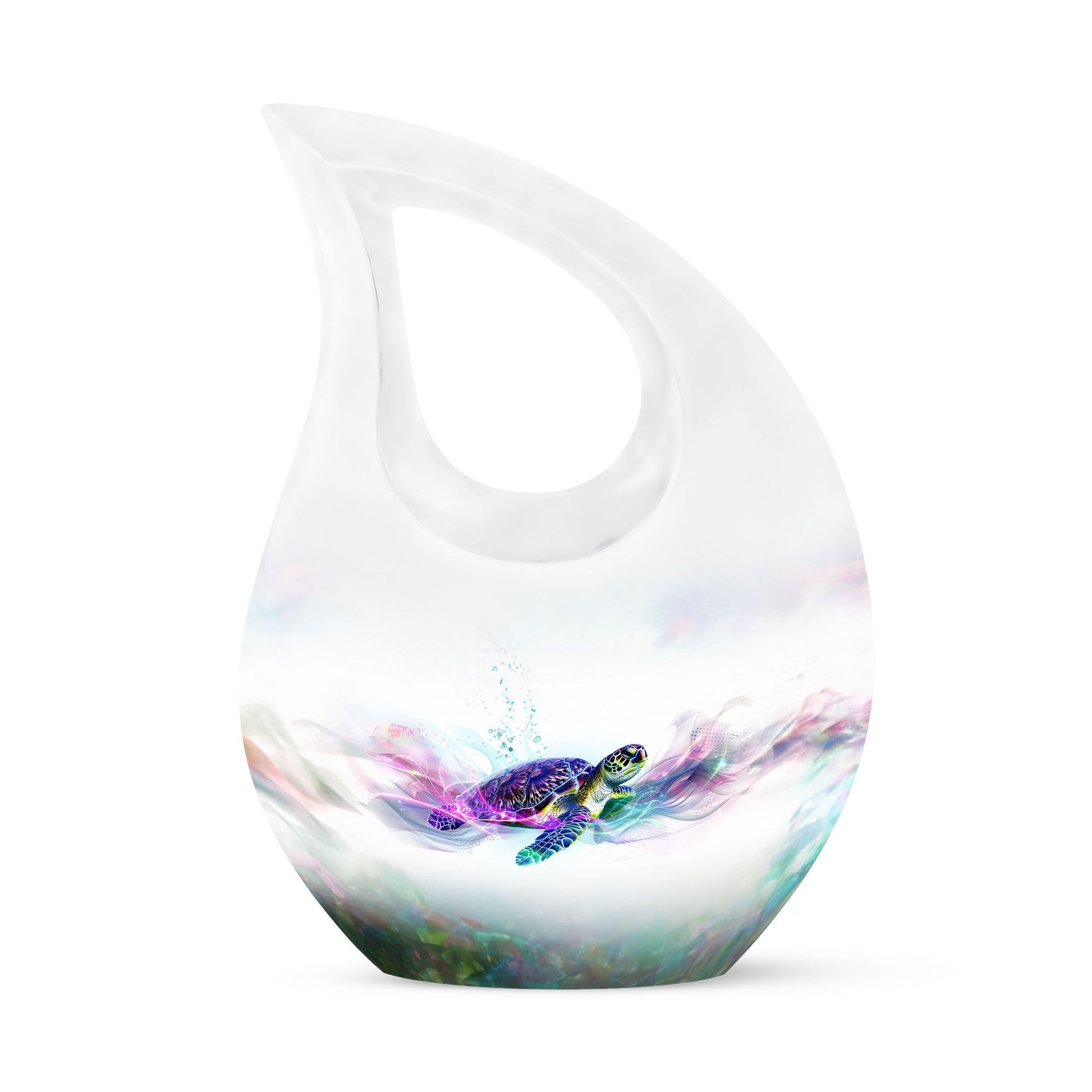 10-inch Turtle Urn, Cross Drop design, 