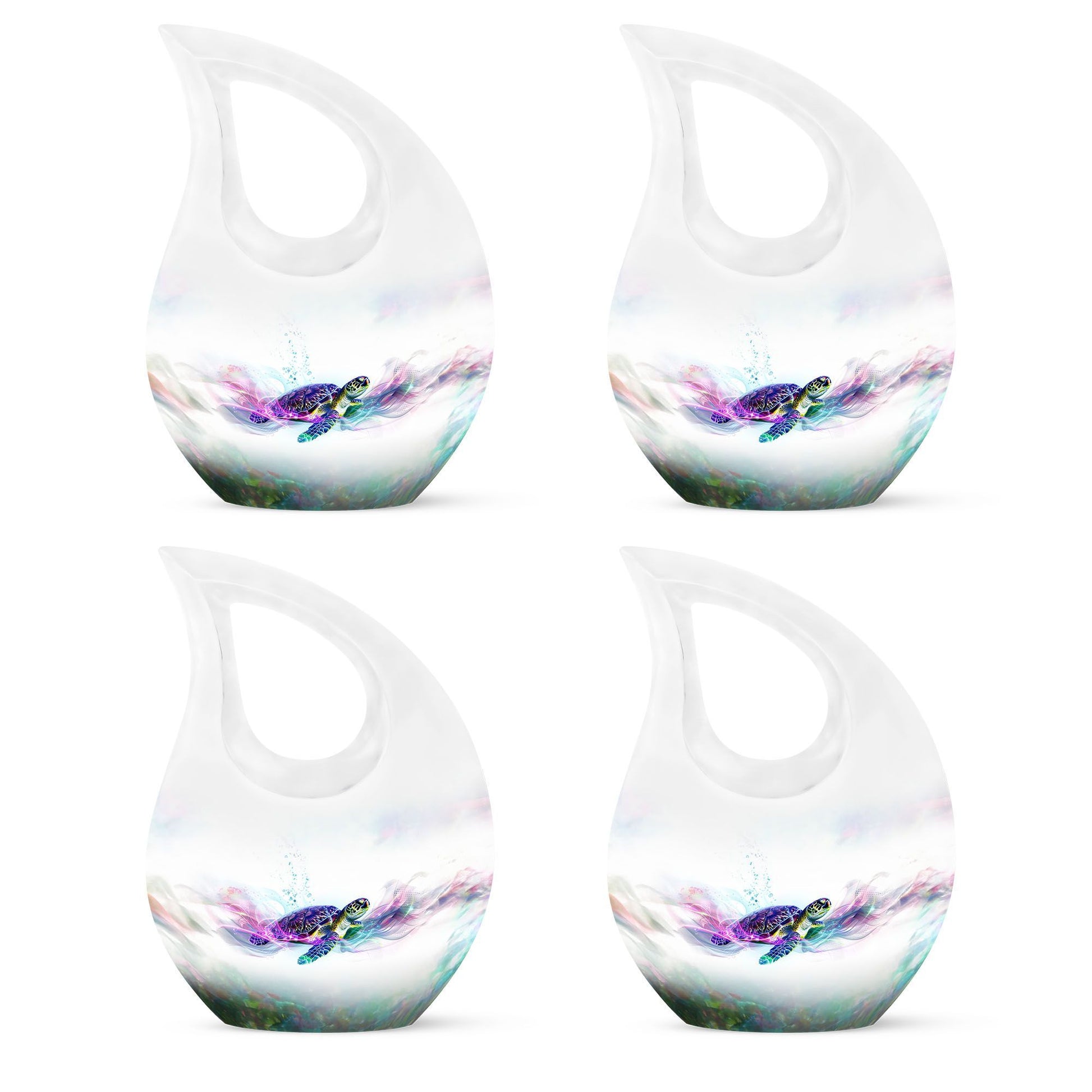 10-inch Turtle Urn, Cross Drop design, 