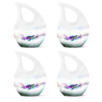 10-inch Turtle Urn, Cross Drop design, 