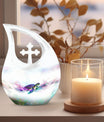 10-inch Turtle Urn, Cross Drop design, 
