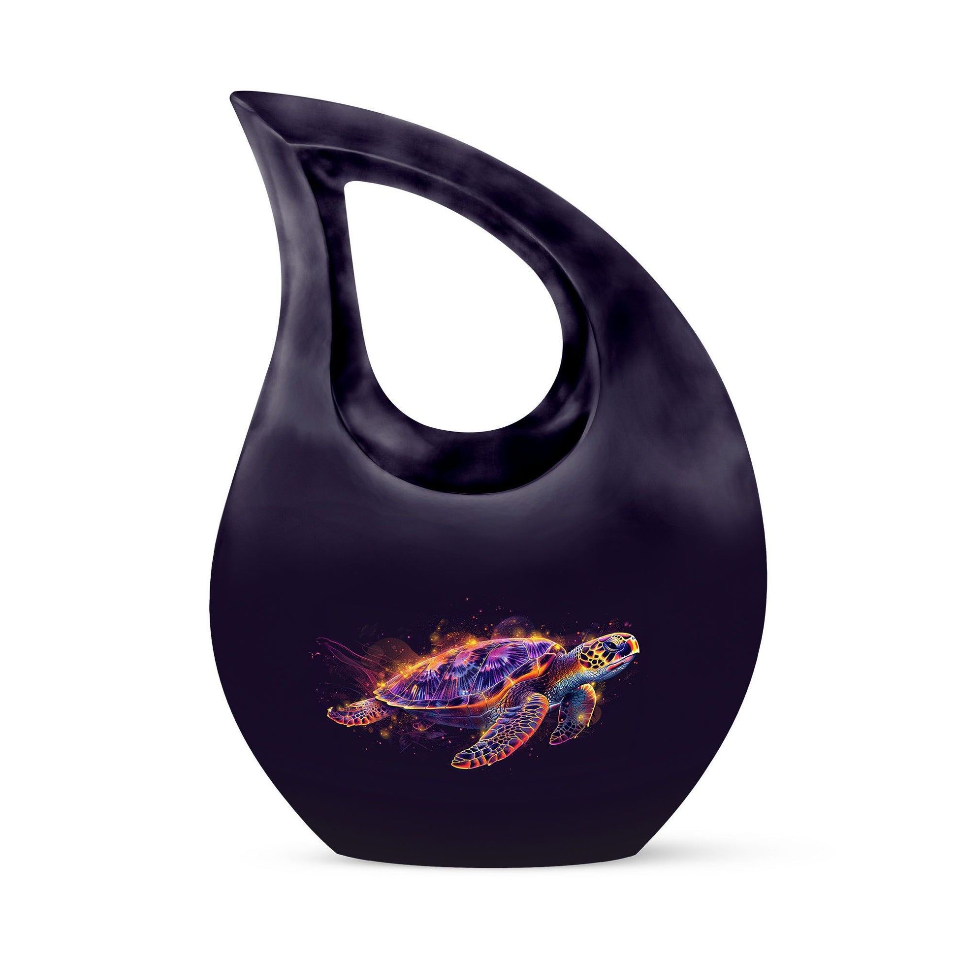10 inch Turtle themed Cross Drop design urn,