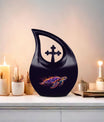 10 inch Turtle themed Cross Drop design urn,
