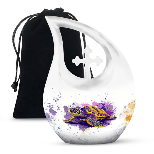  Turtle Urn, 10-inch memorial urn for cremation ashes
