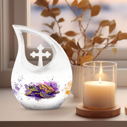  Turtle Urn, 10-inch memorial urn for cremation ashes