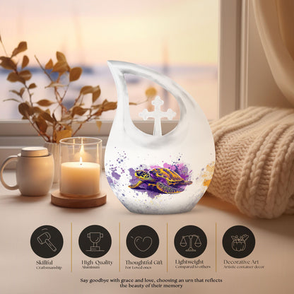  Turtle Urn, 10-inch memorial urn for cremation ashes