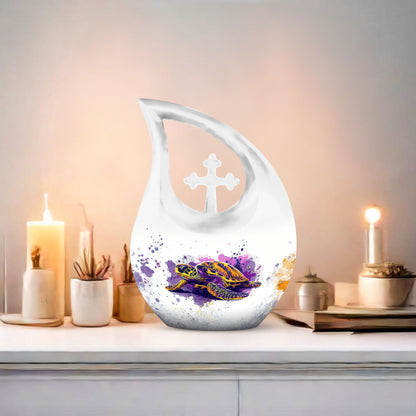  Turtle Urn, 10-inch memorial urn for cremation ashes