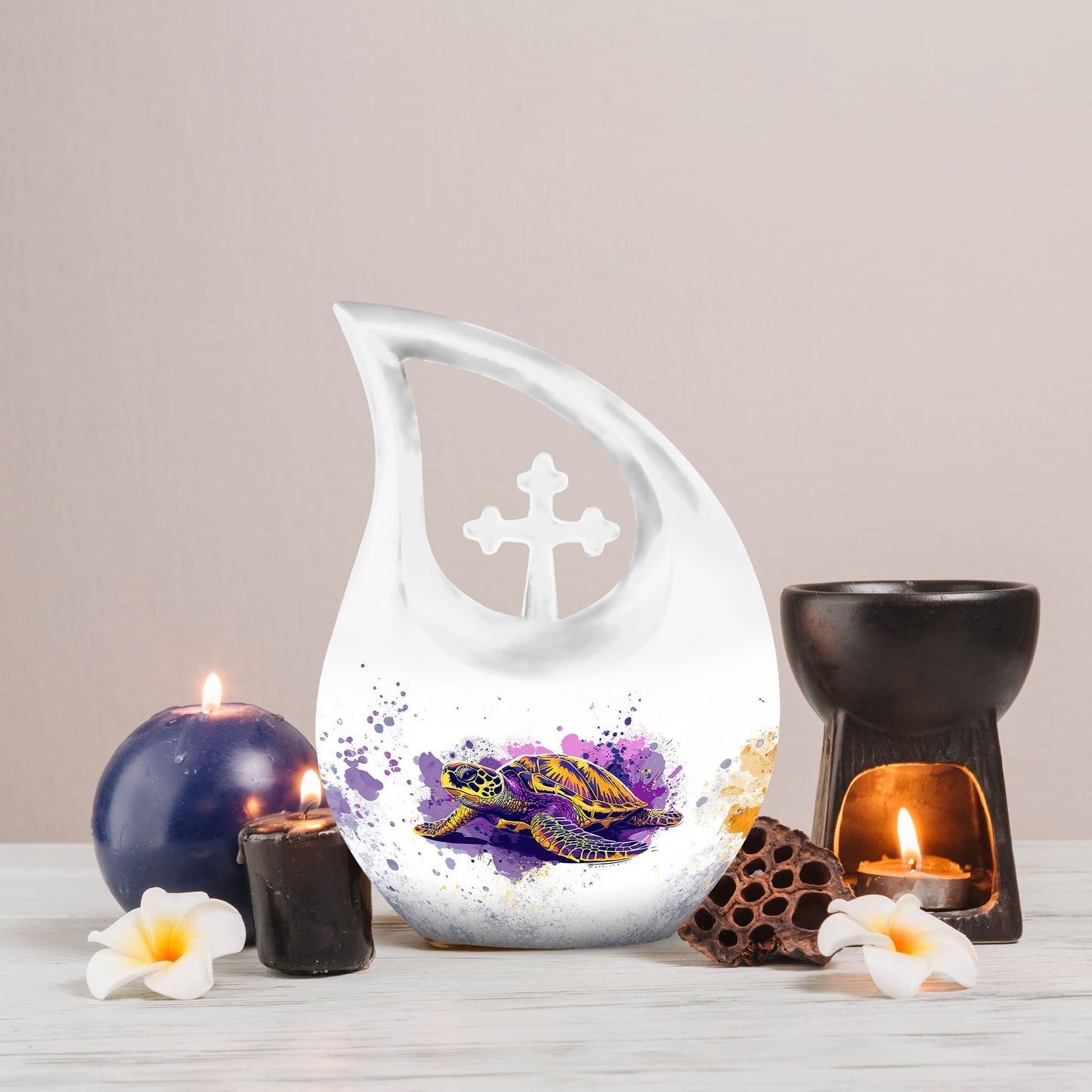  Turtle Urn, 10-inch memorial urn for cremation ashes